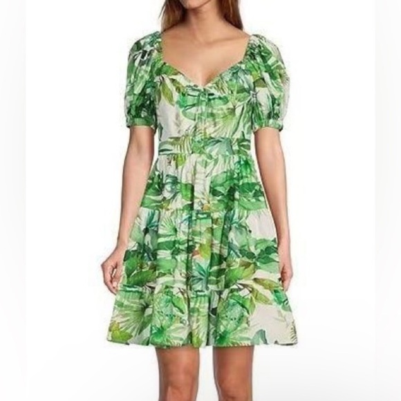 antonio melani green dress NWT Antonio Melani Dress Mint Green Floral Lace Embroidery Size 10
